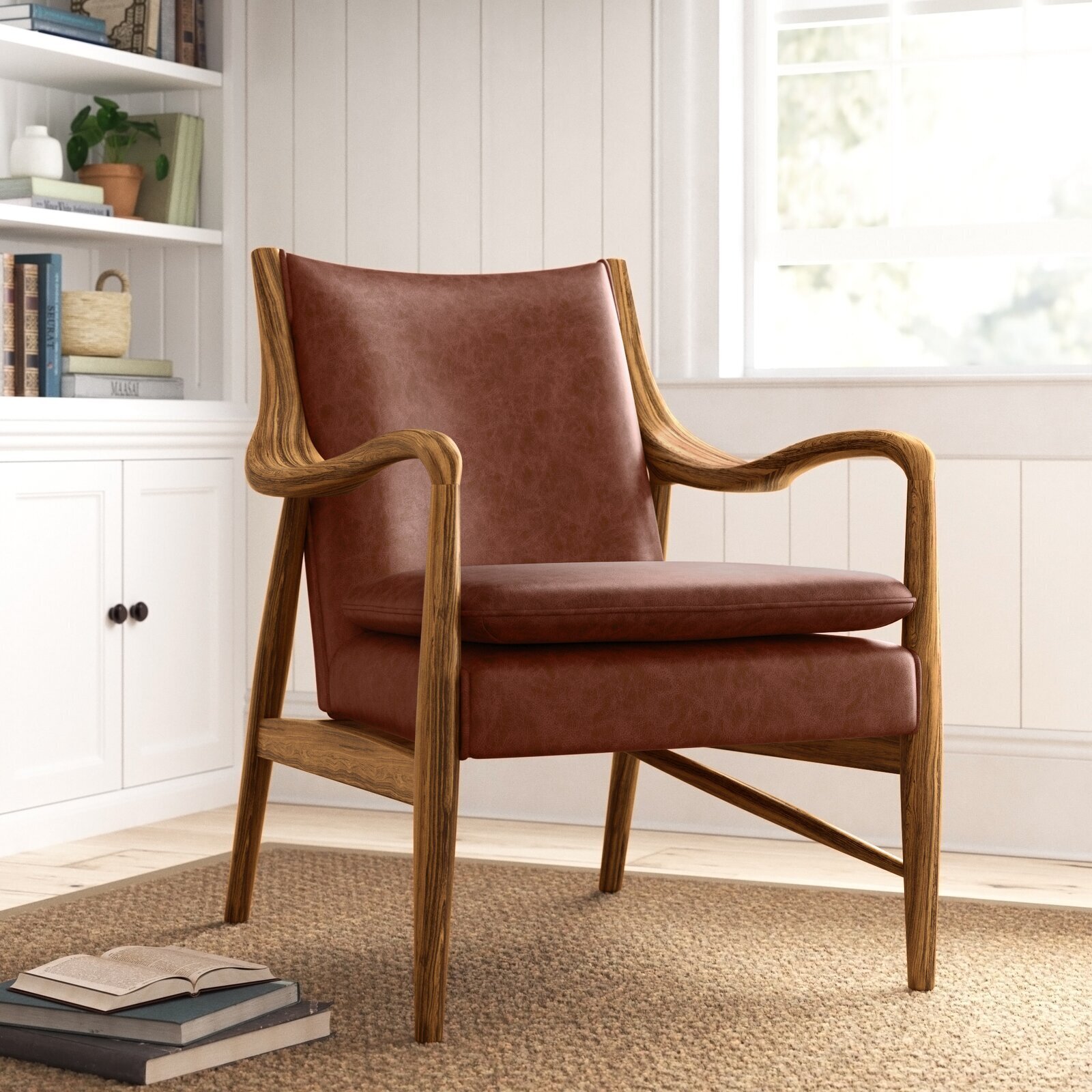 Hand finished Wood Chair with Arms