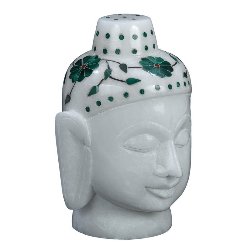 Handcrafted White Marble with Precious Stones