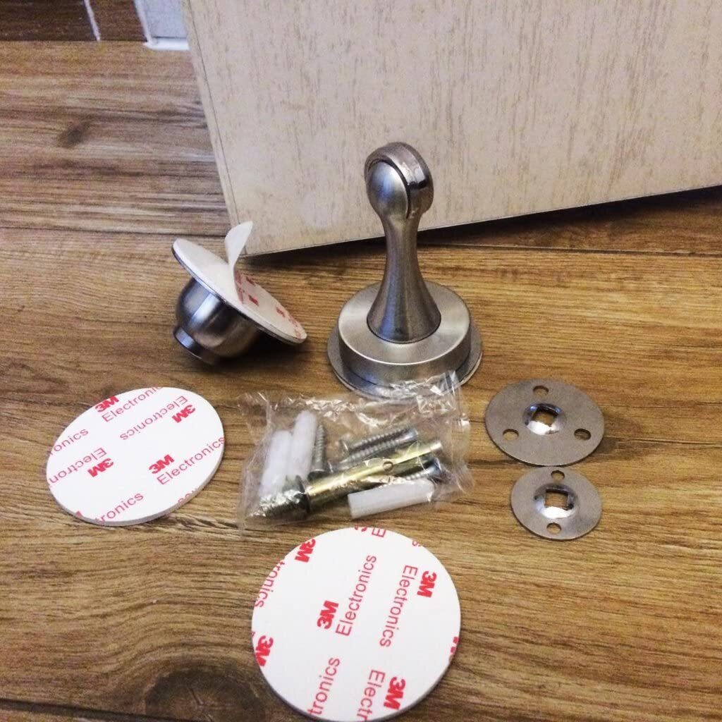 Heavy Duty Stainless Steel Door Stopper That Won’t Damage Walls