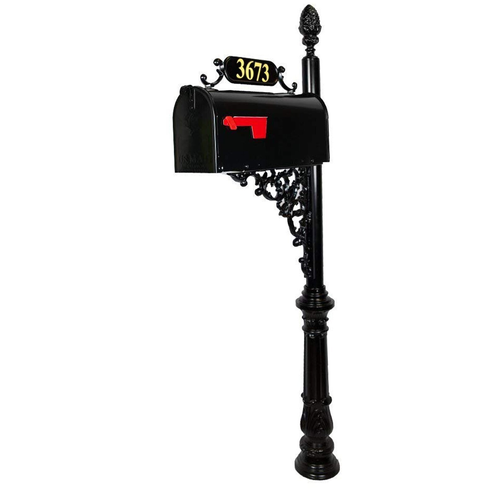 Iron Mailbox Post