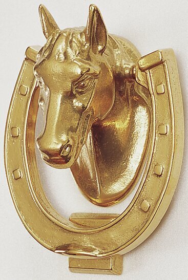 Horse Inspired Knocker in Brass