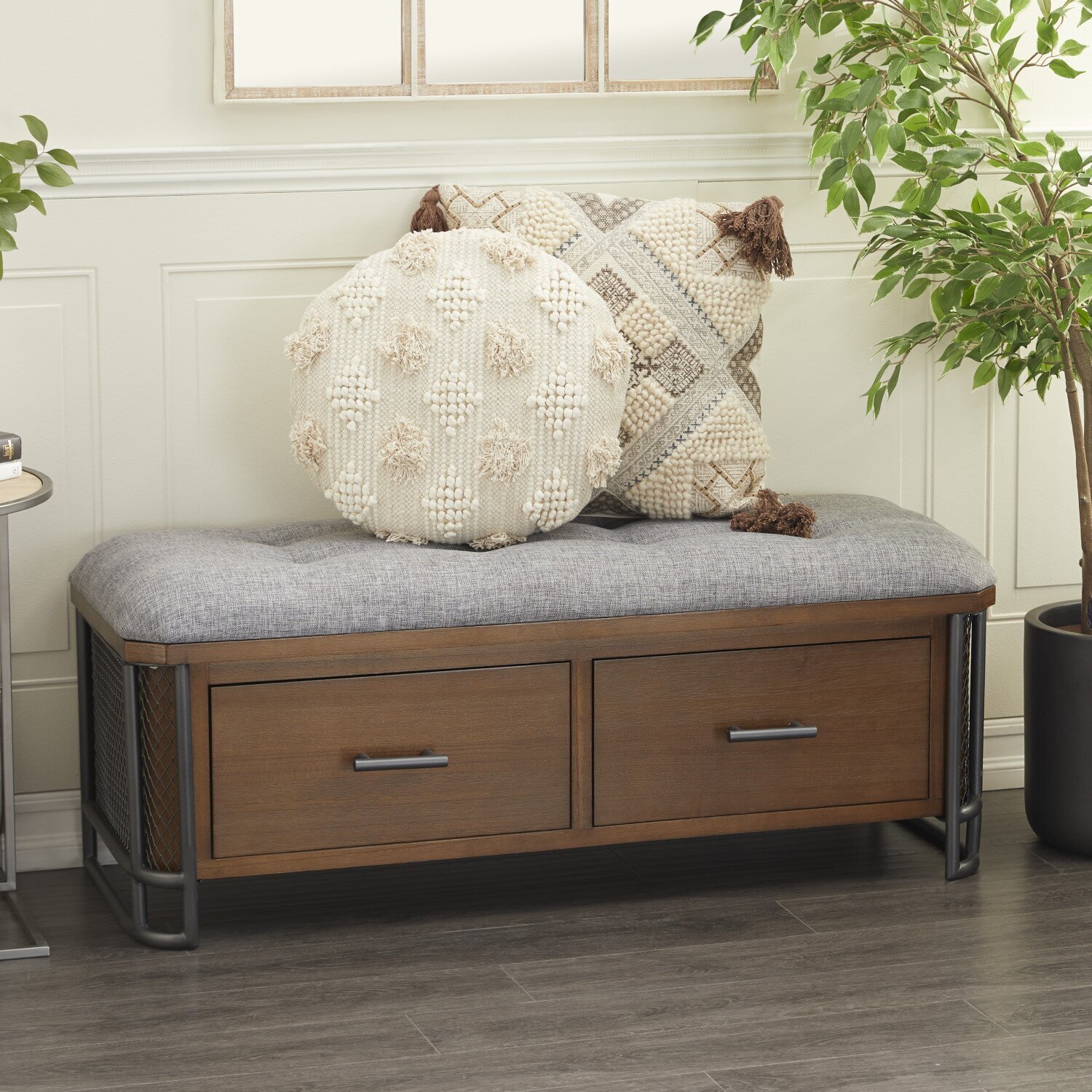 Industrial Style Storage Bench