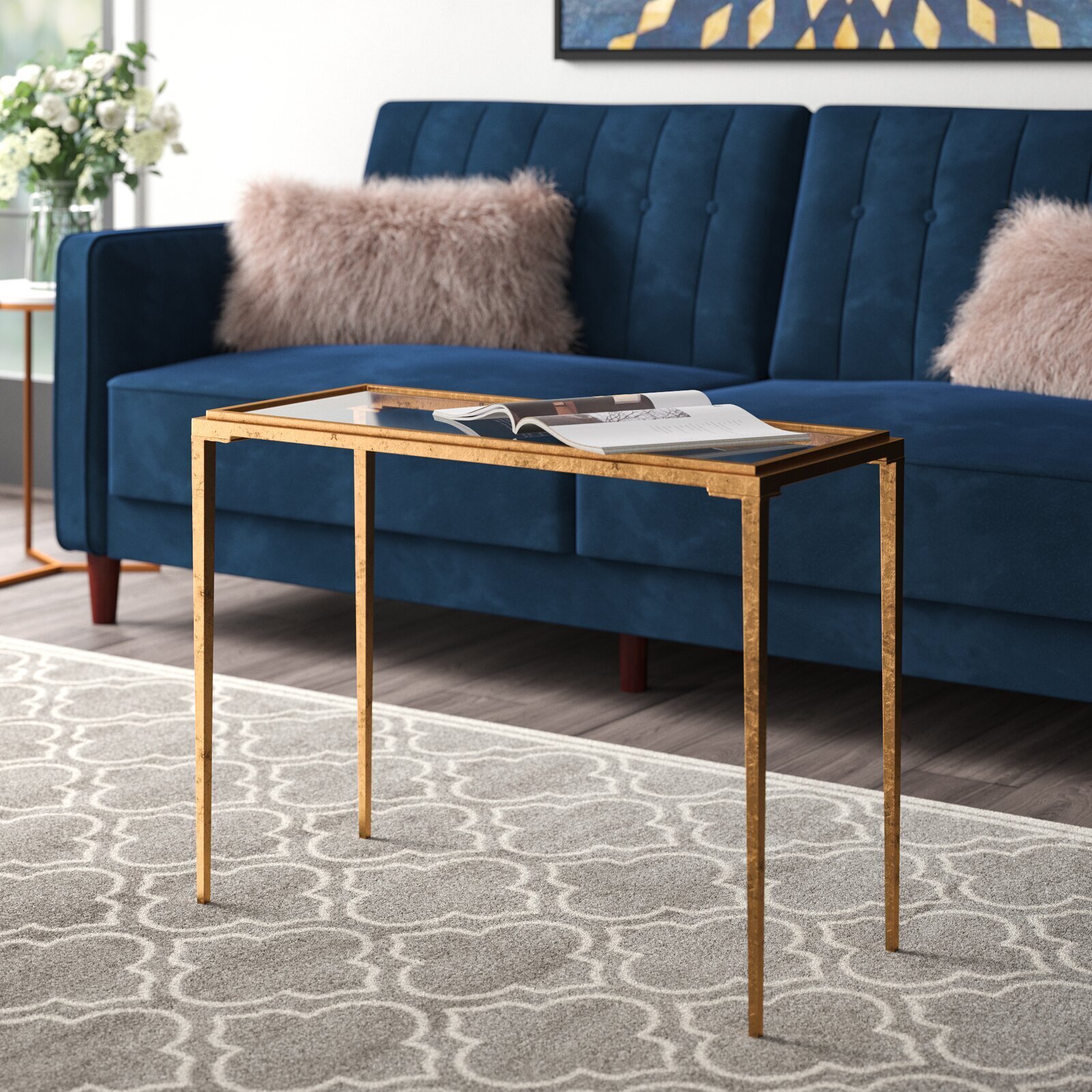 Iron Framed Coffee Table