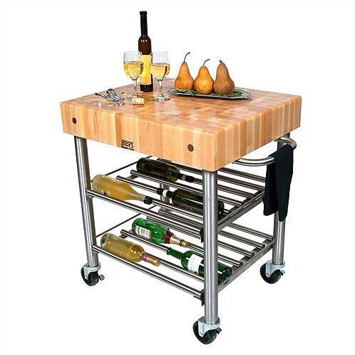 Kitchen Cart With Butcher Block Top