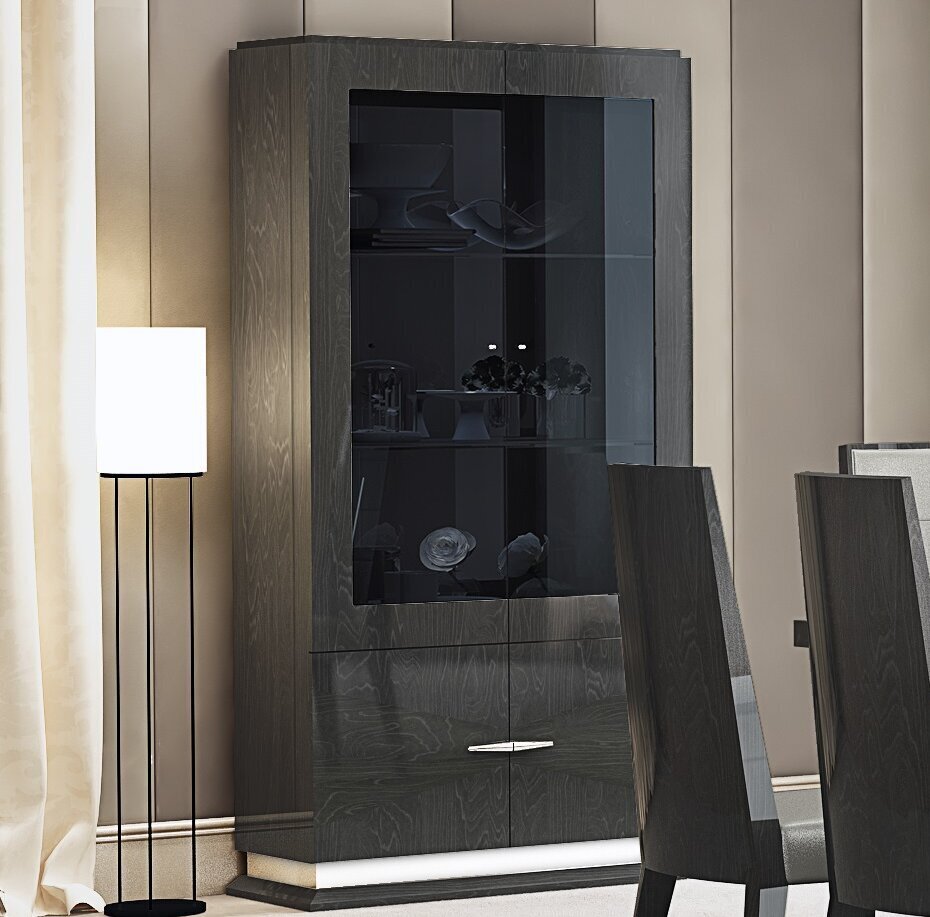 Large China Cabinet with Glass Doors 