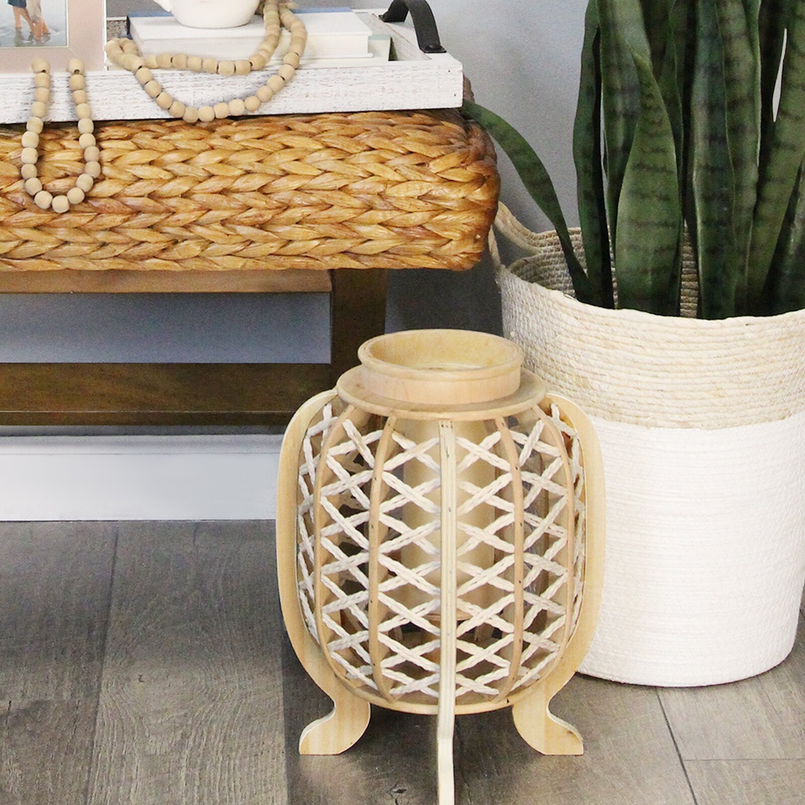 Lattice Large Floor Candle Holder