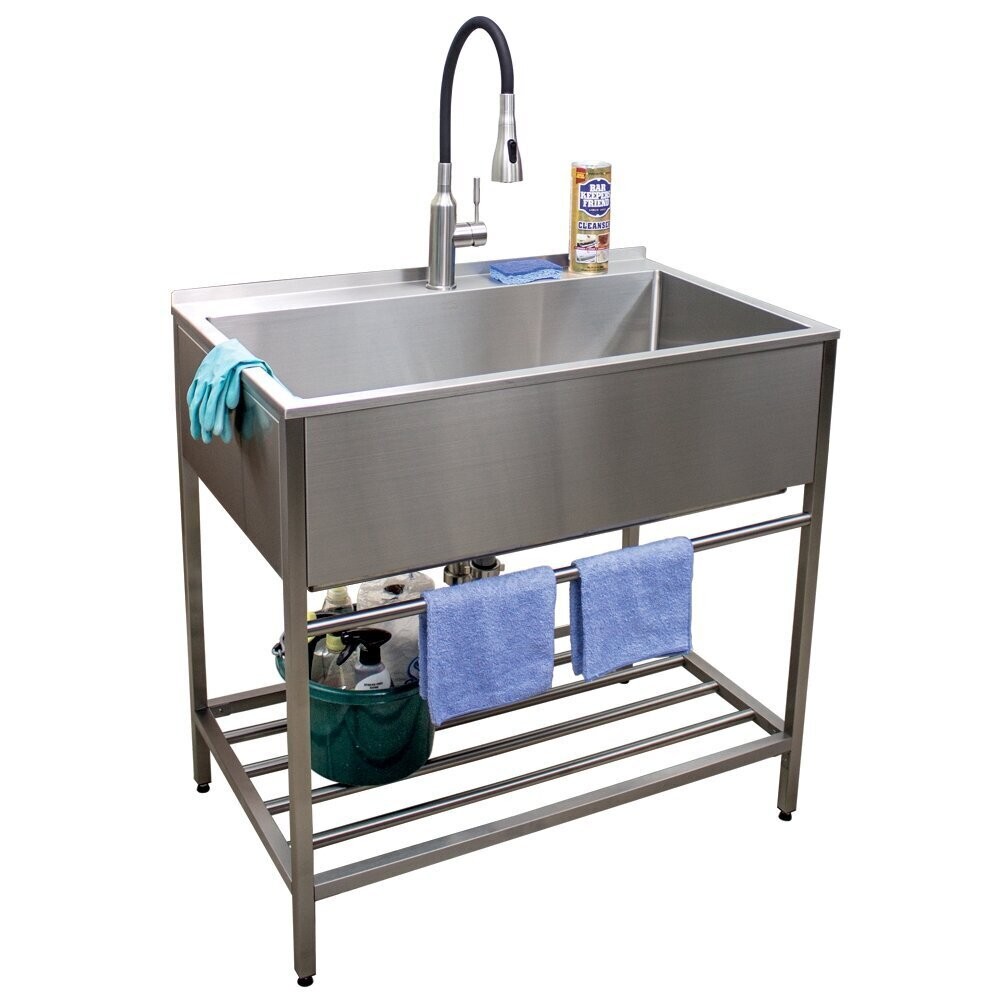 Laundry Sink with Shelf