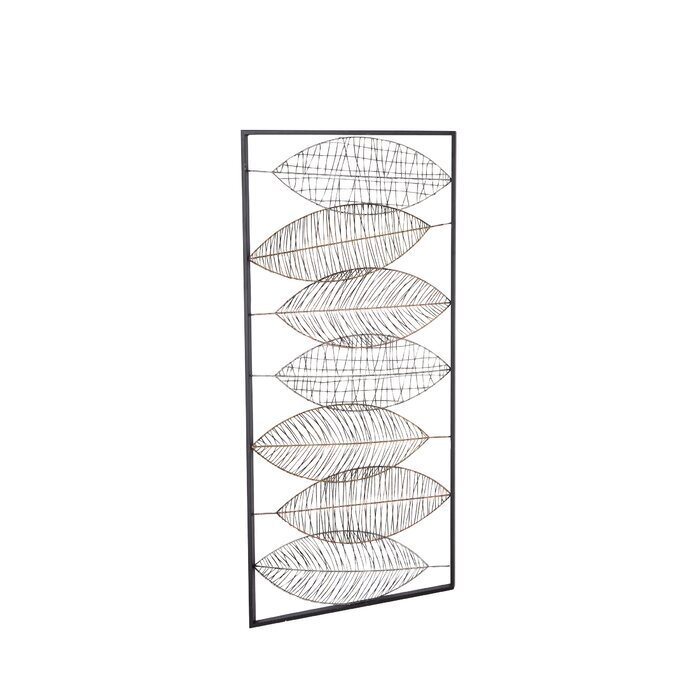 Leafy Framed Wrought Iron Wall Art 