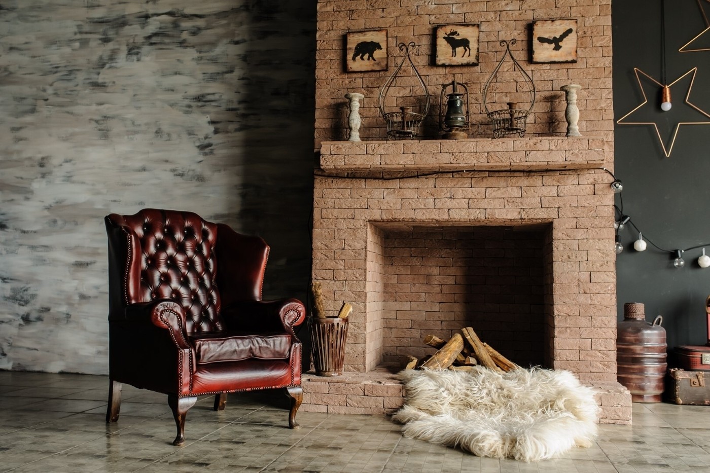 Leather armchair