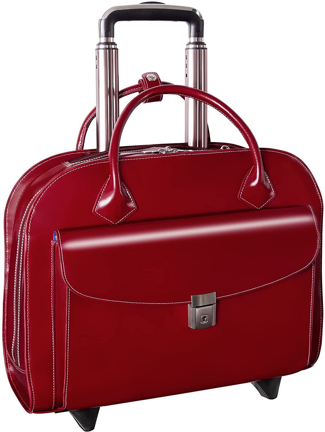 Leather Wheeled Laptop Bag