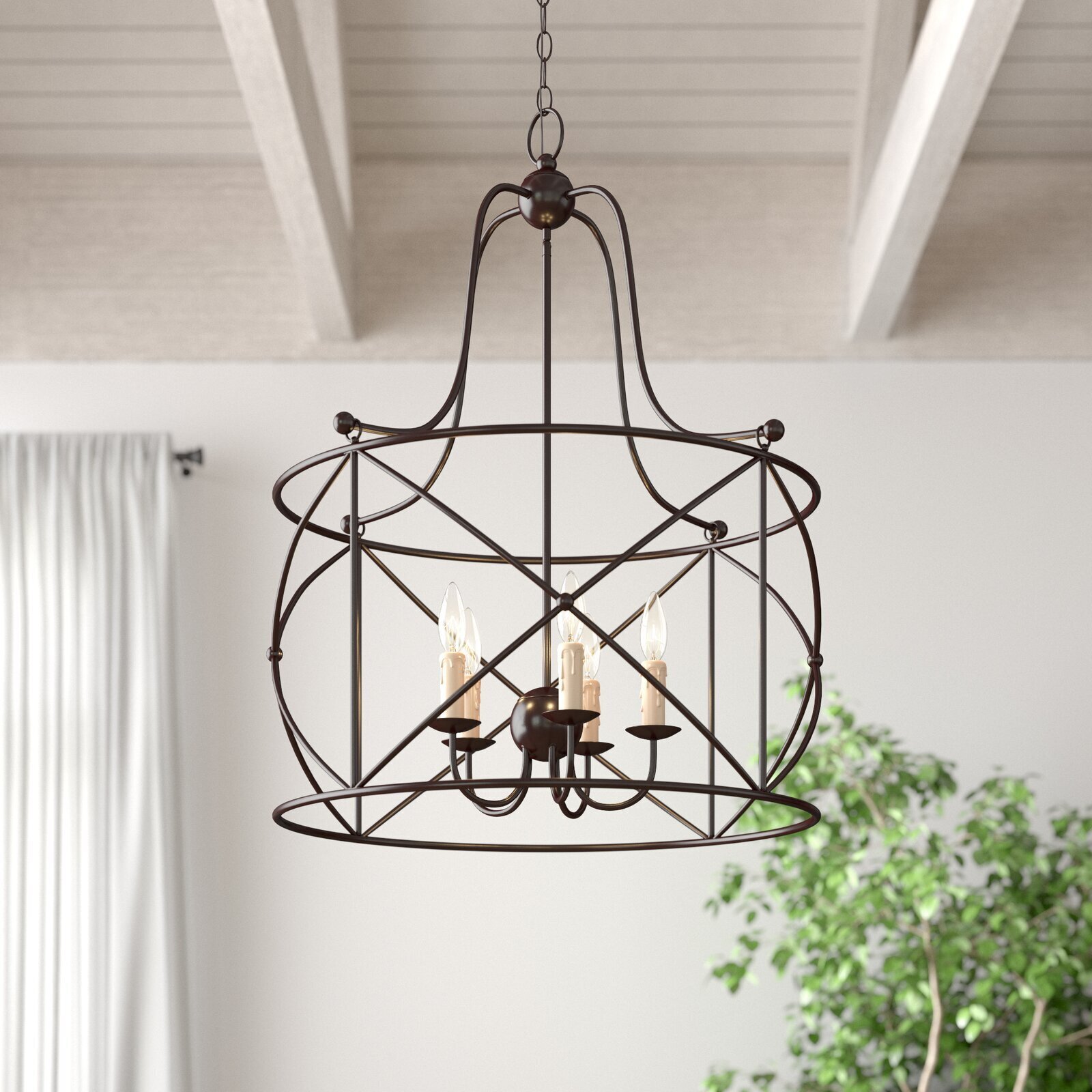 Light Lantern Geometric Chandelier