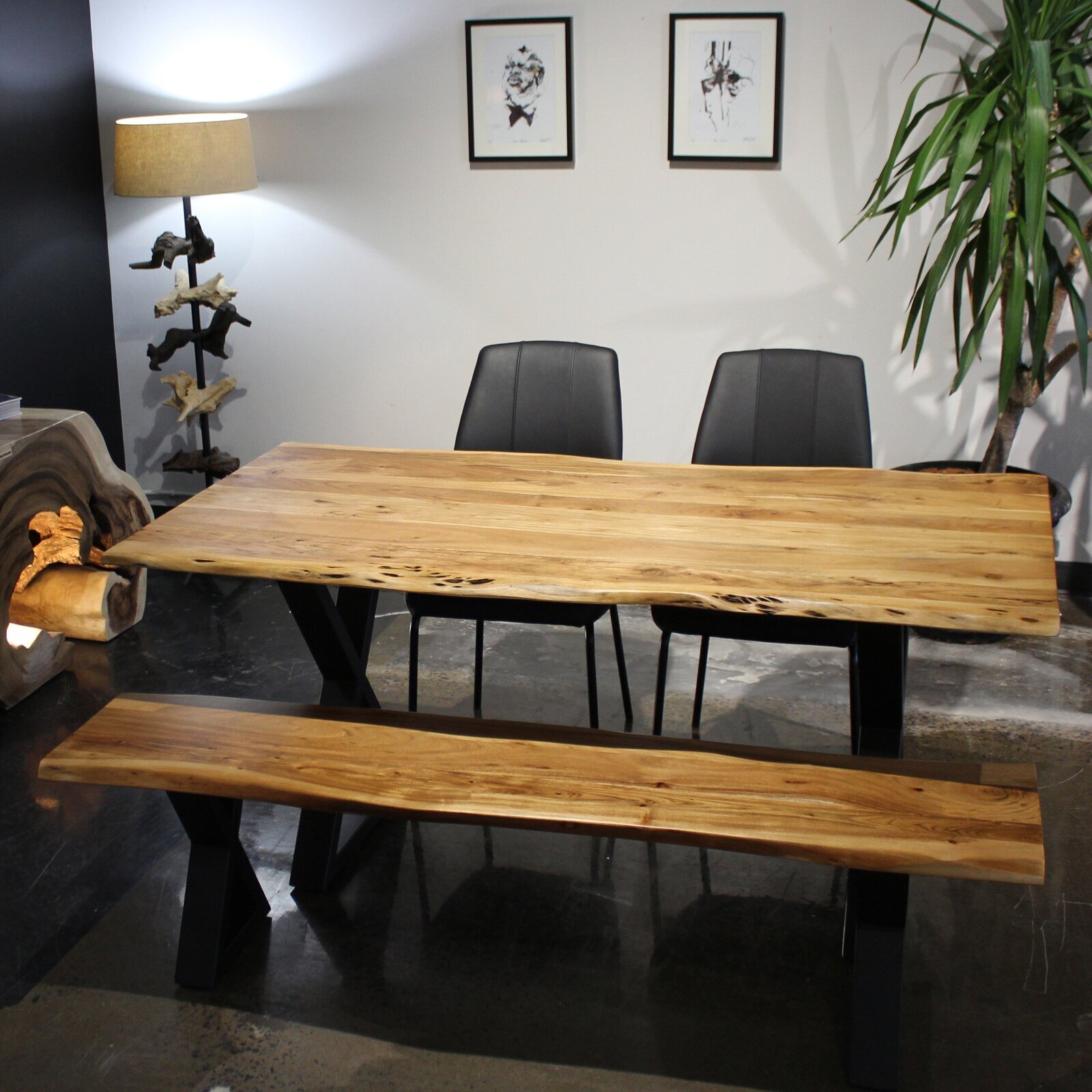 Live Edge Industrial Table