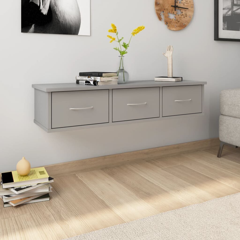 Long Three Drawer Floating Shelf 