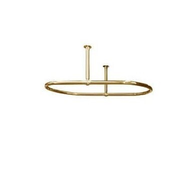 Luxury oval round shower rod