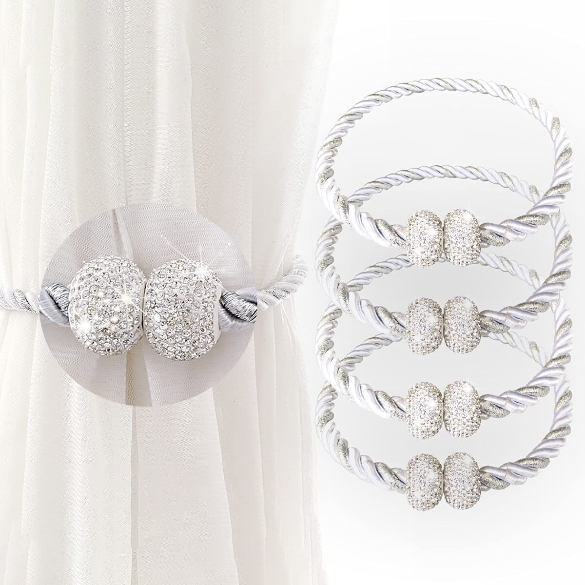 Magnetic Contemporary Curtain Tiebacks