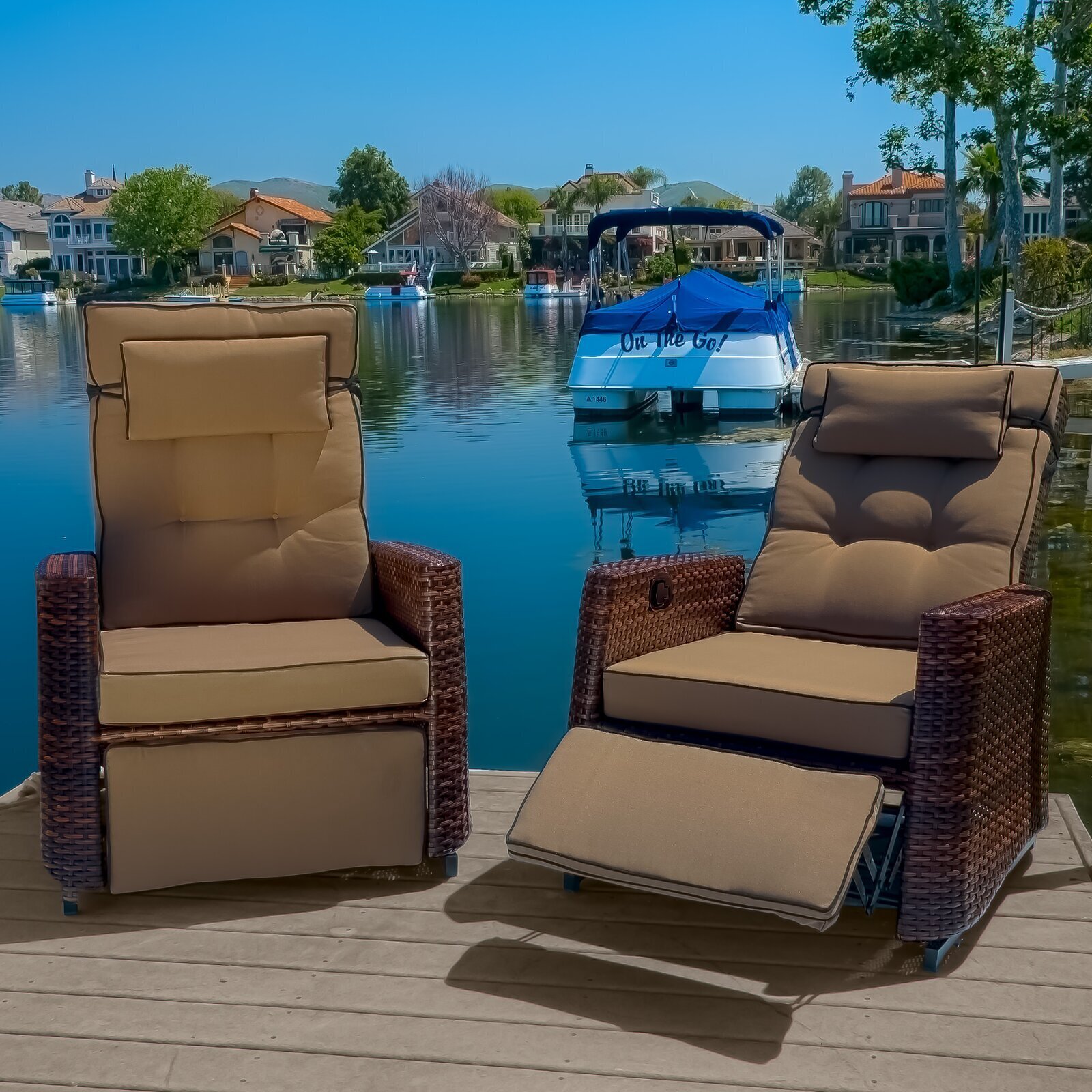 Manual Rattan Recliners