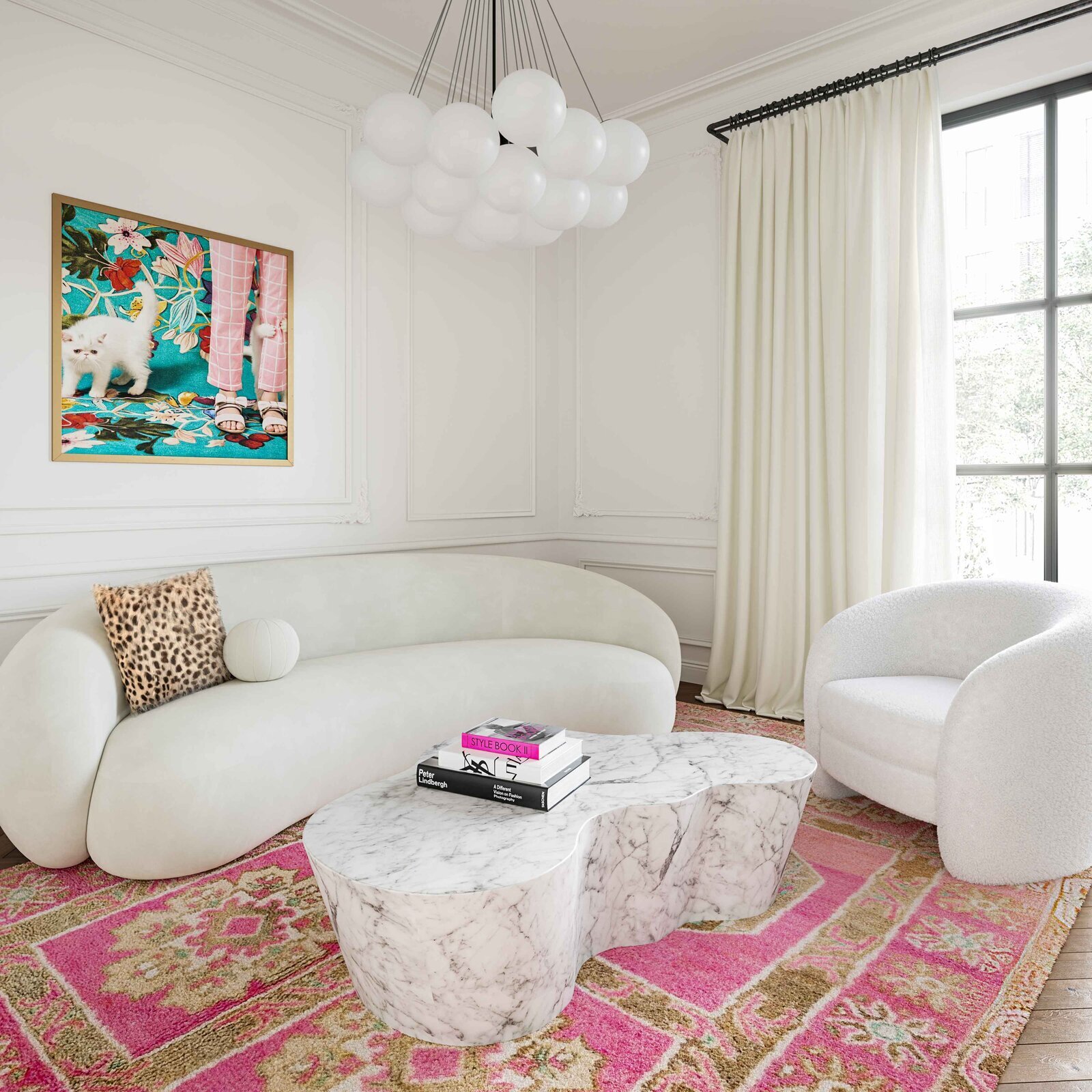 Marble Irregular Shaped Coffee Table