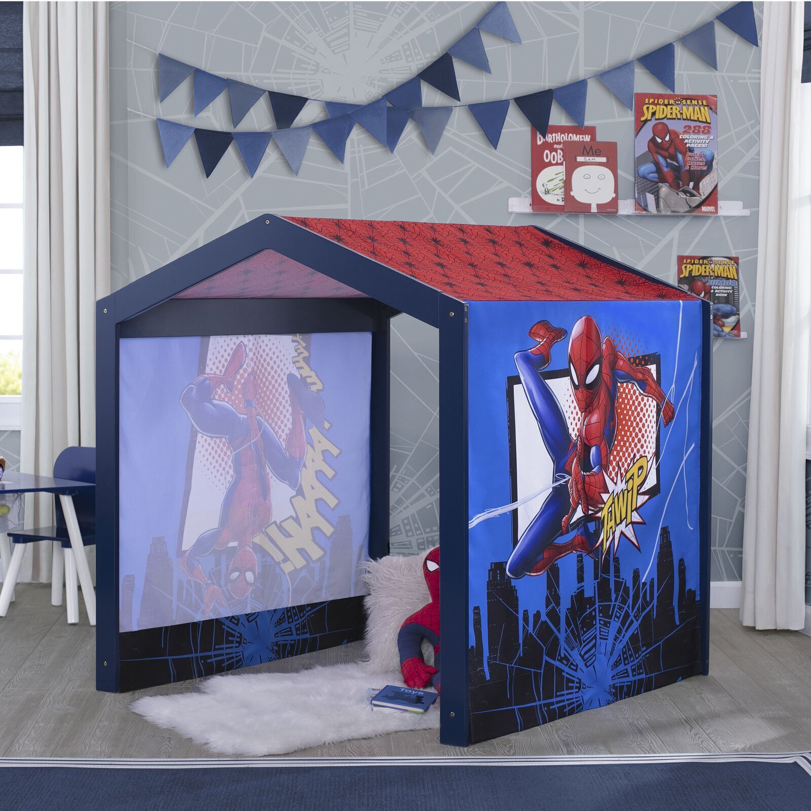 Marvel Spider Man 3 77’ × 3 77’ Indoor Solid Wood Playhouse