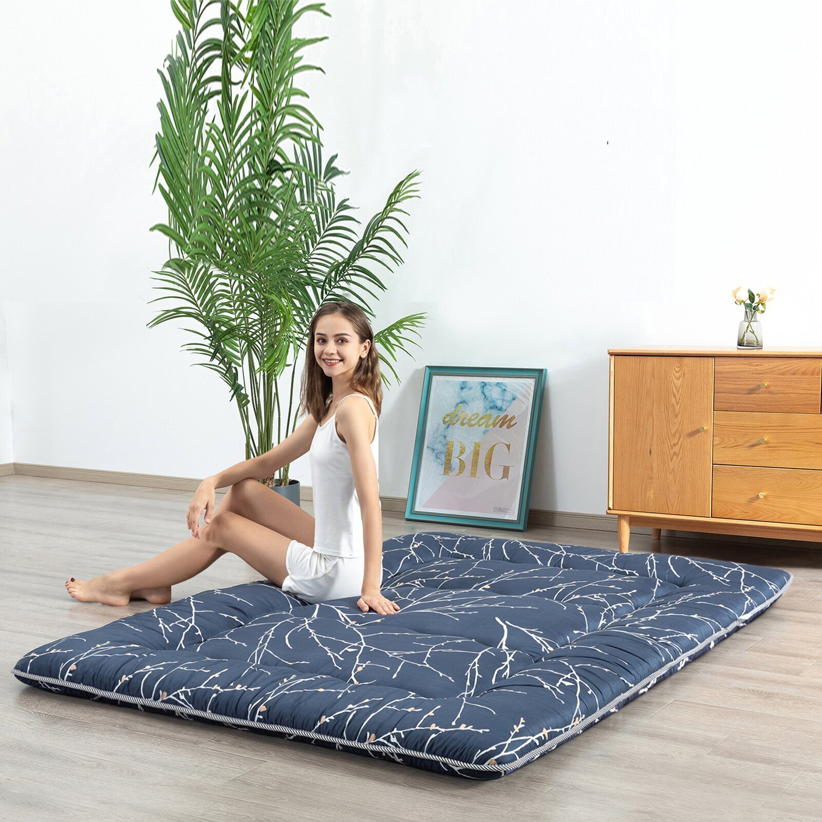 Mattress style outdoor floor cushion