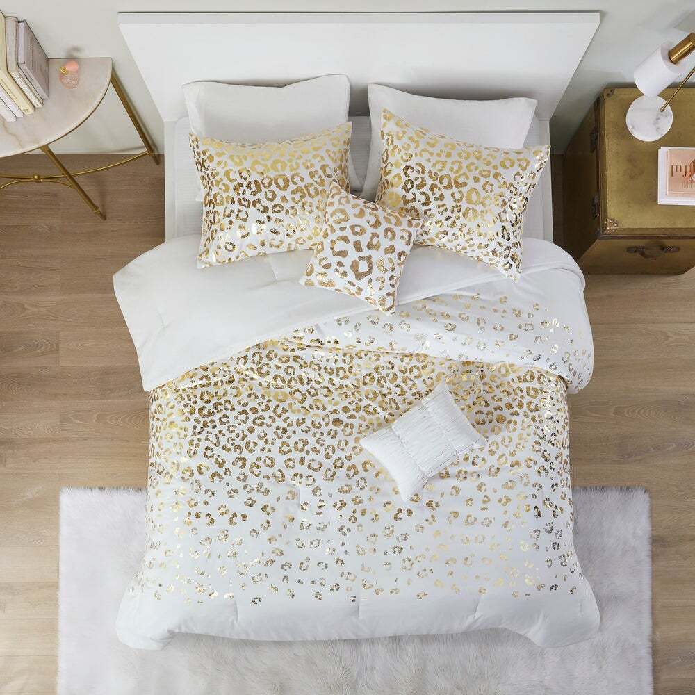 Metallic Animal Print Bedding Set
