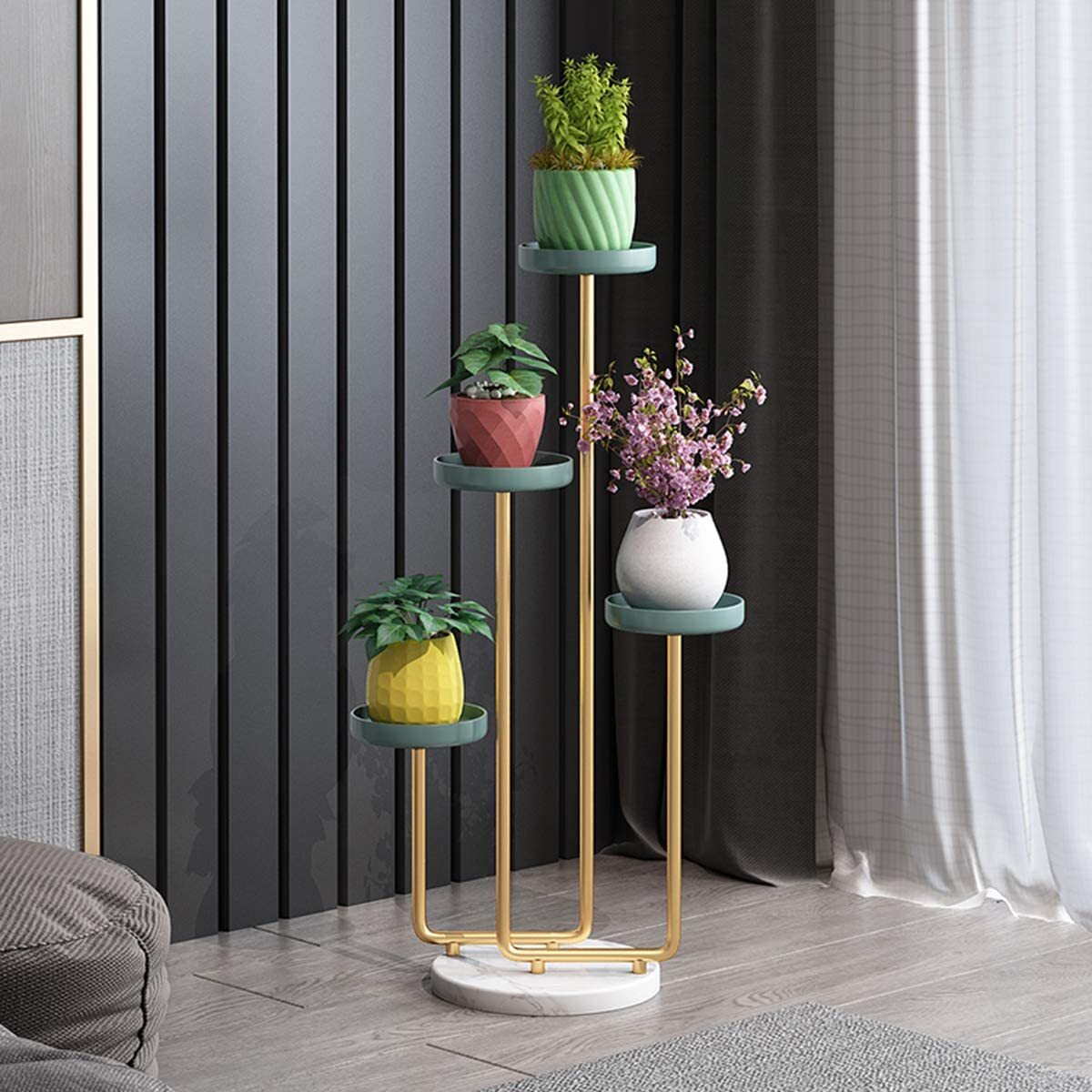 Mid Century Modern Corner Plant Stand