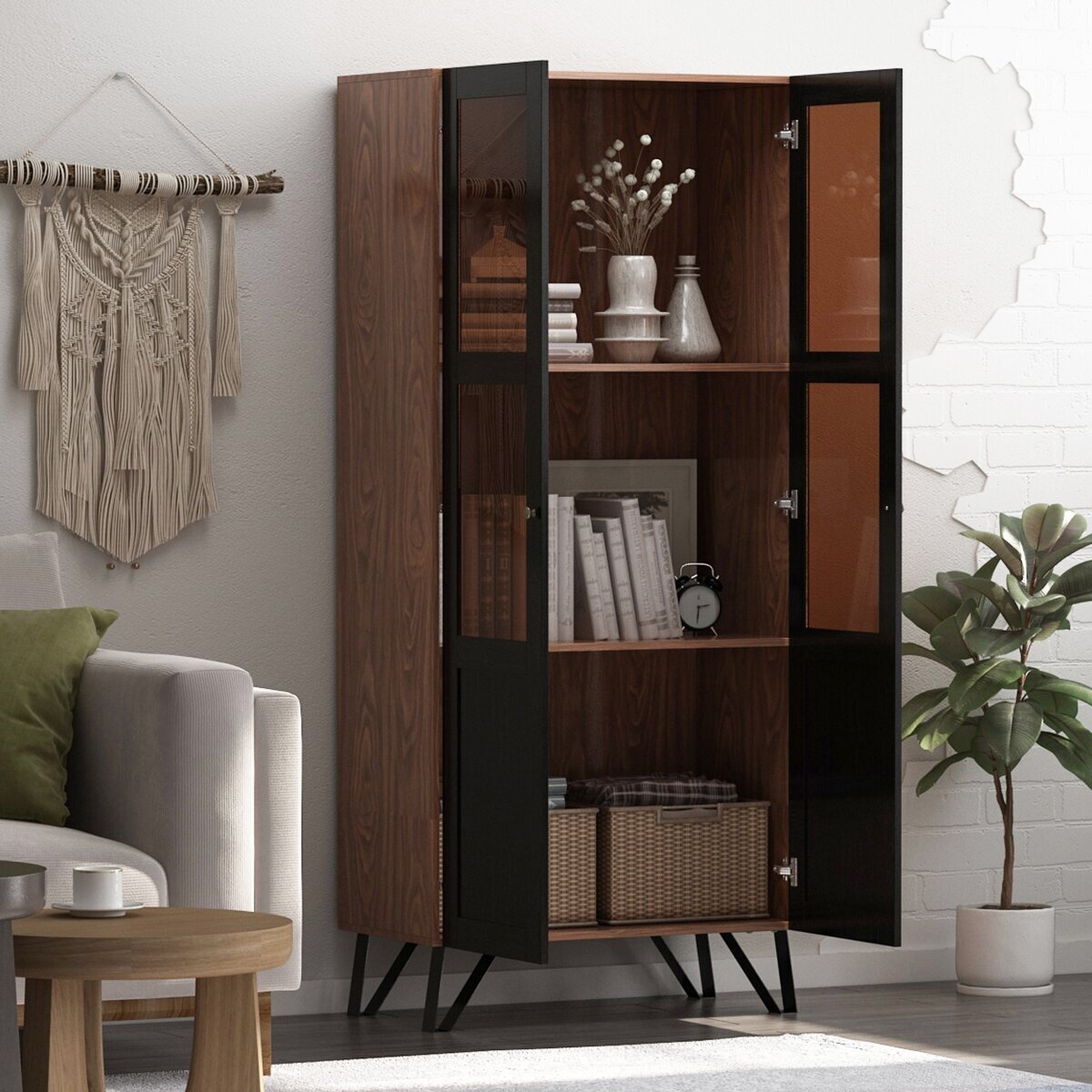 Mid Century Modern Two Toned with Dual Doors