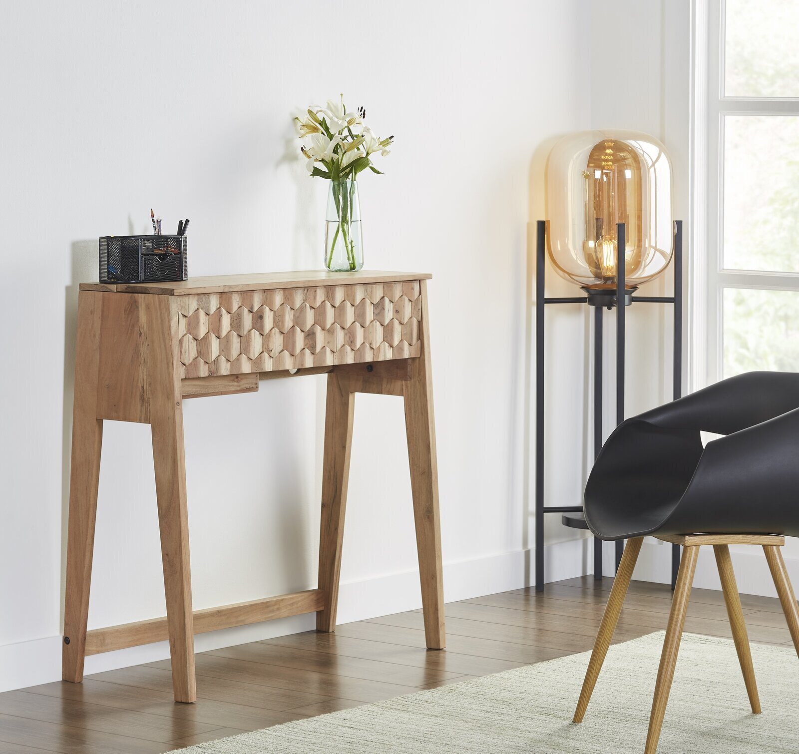 Minimalist Narrow Secretary Desk  