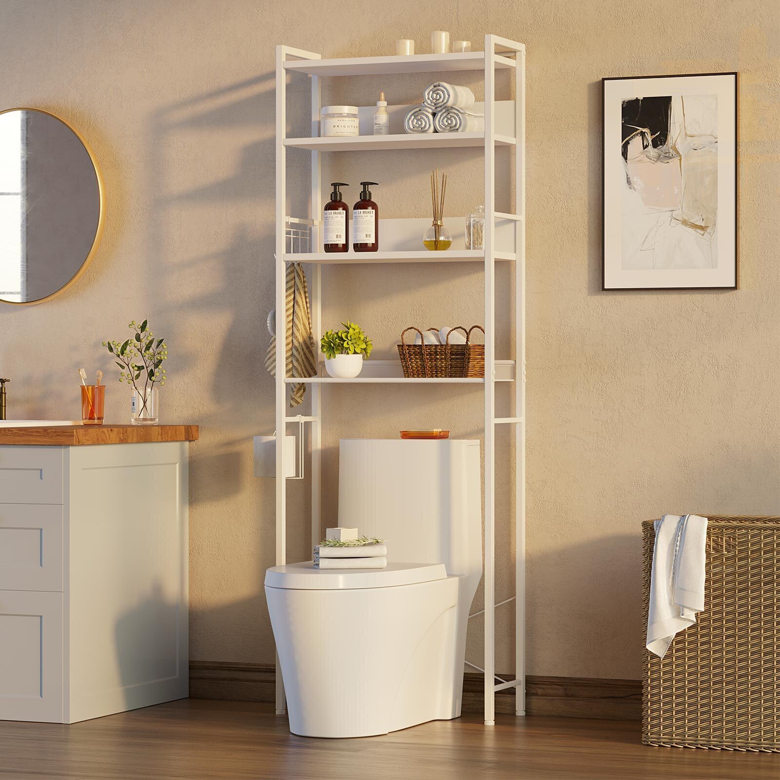 Minimalist over the toilet cabinet