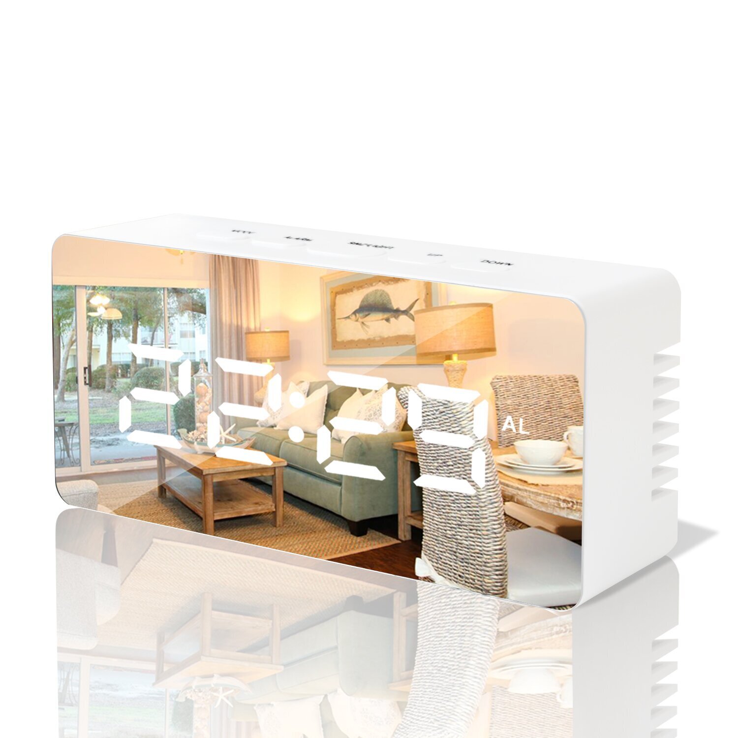 Mirrored Table Clock Modern