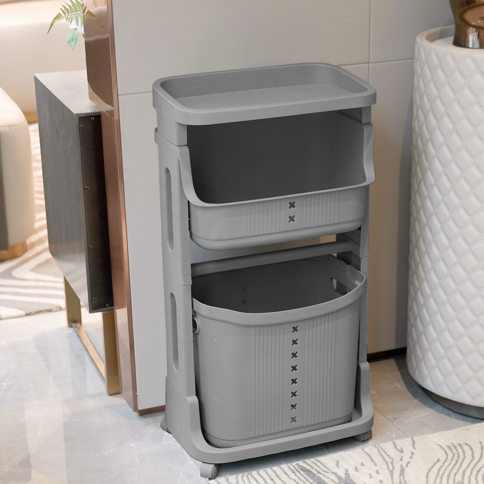 Modern Bathroom Hamper Cabinet