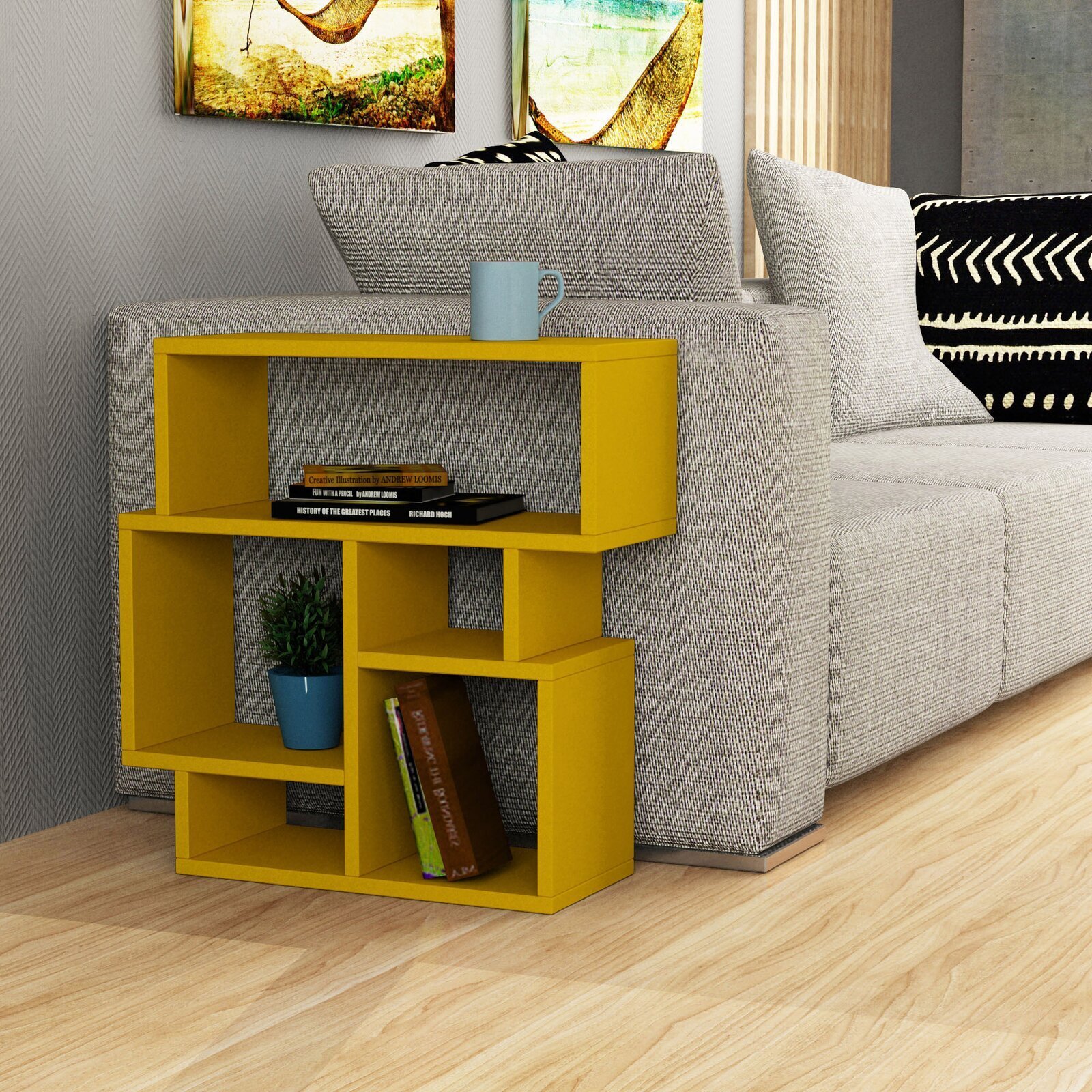 Modern Bookshelf Side Table