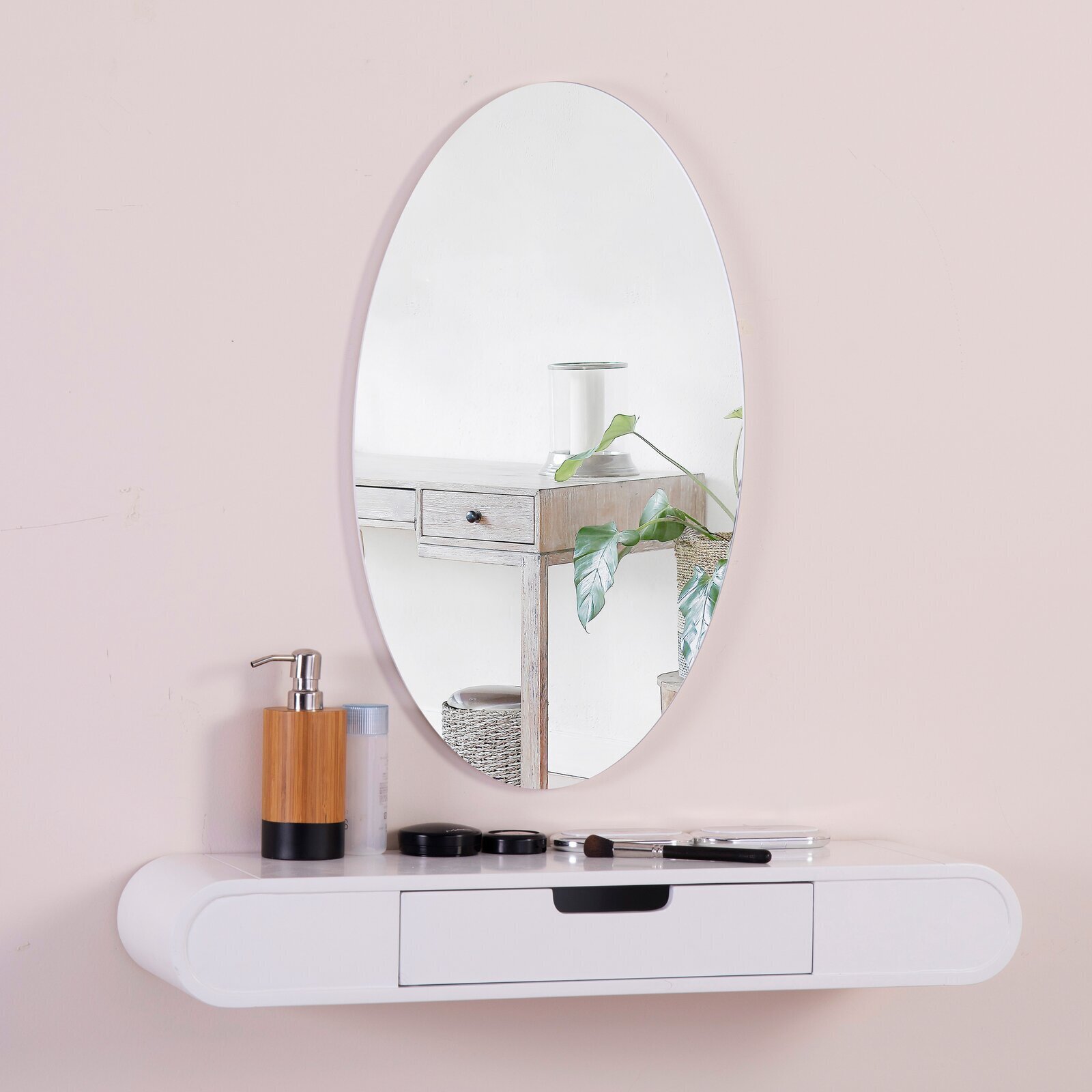 Modern Minimalist Wall Shelf with Drawers