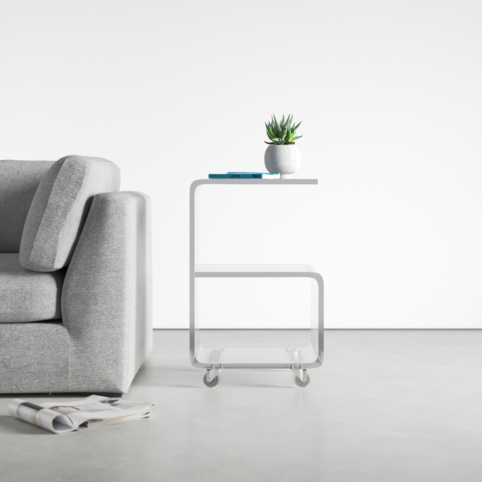Modern Transparent End Table