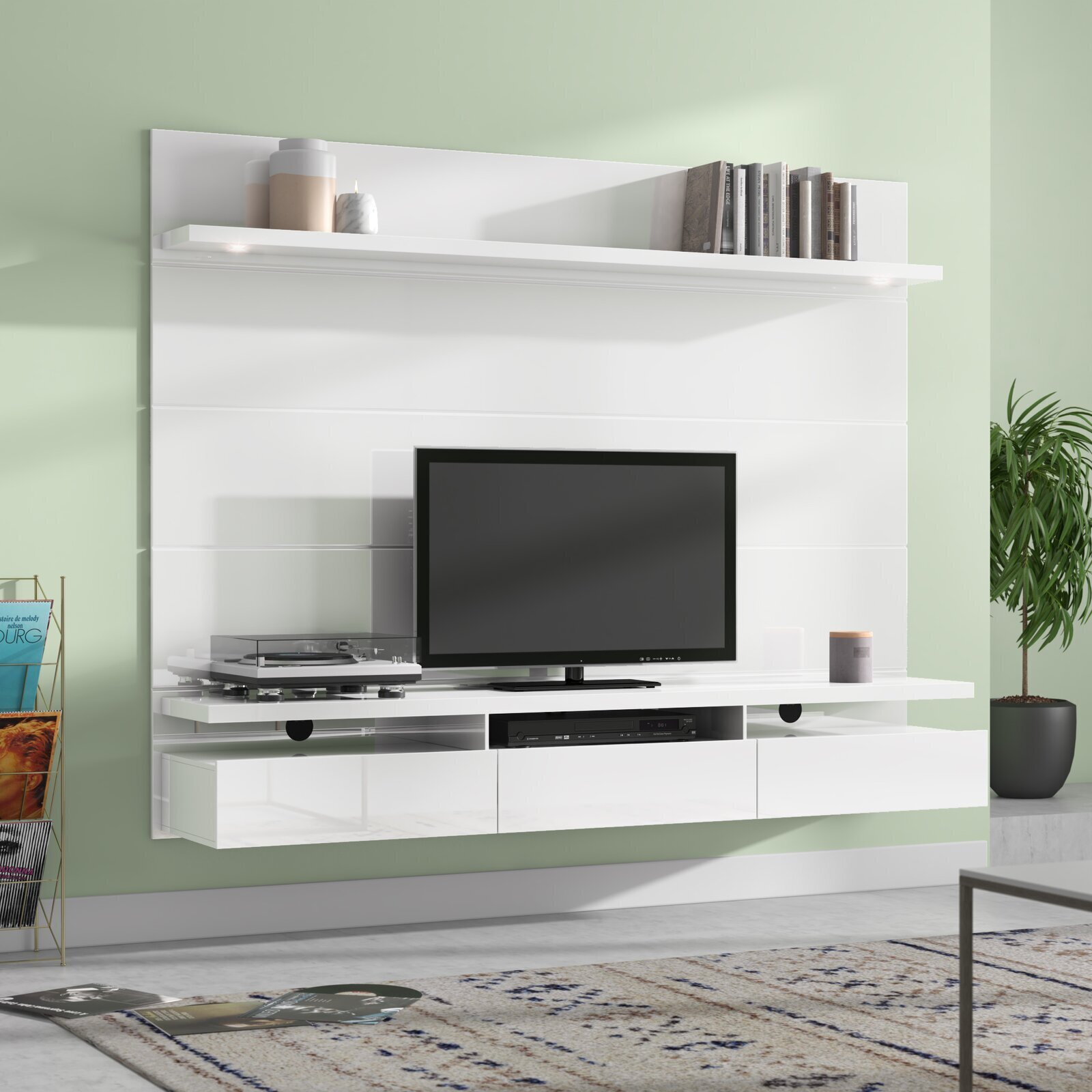 Modern Wall Mounted Entertainment Center