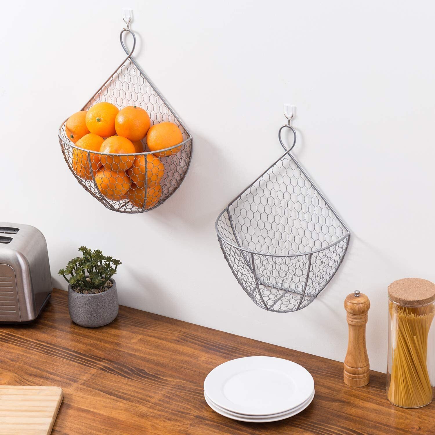 More decorative wall mounted fruit basket