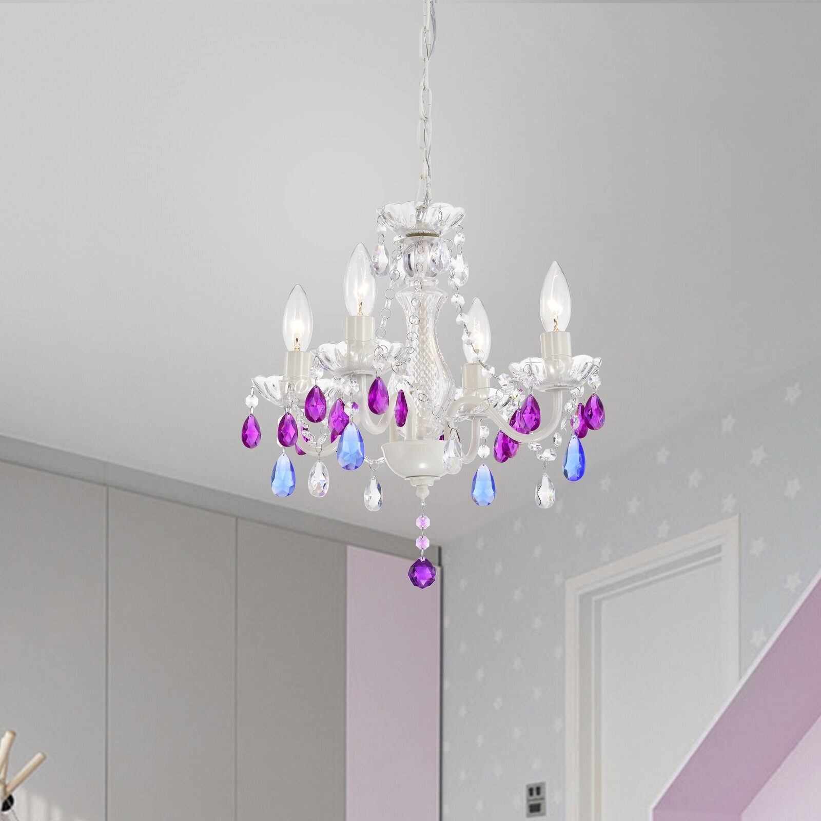 Multi colored Girls Bedroom Chandelier