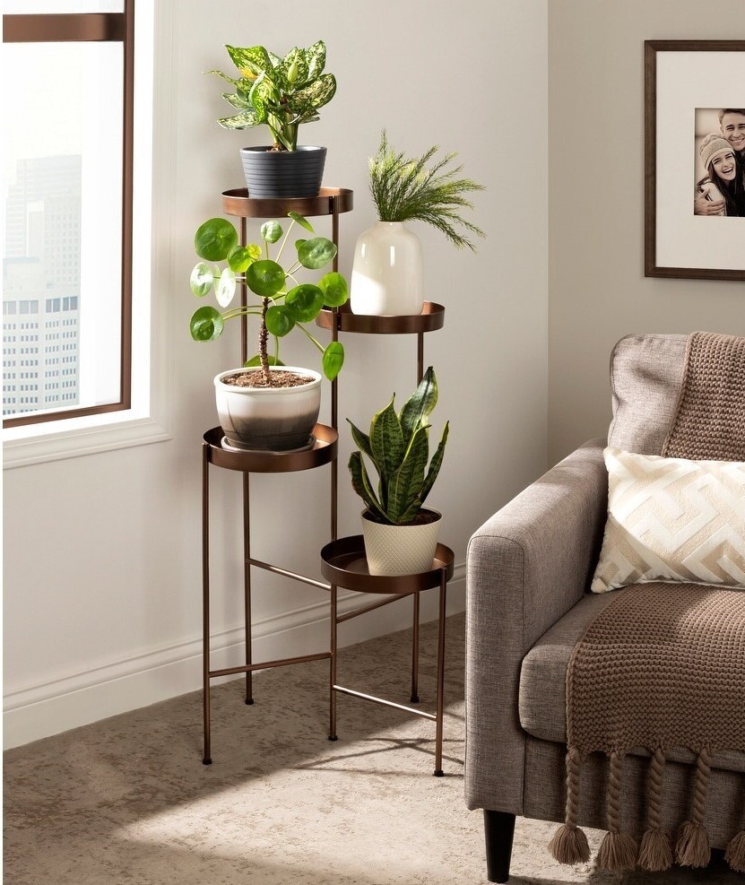 Multi Level Corner Plant Stand