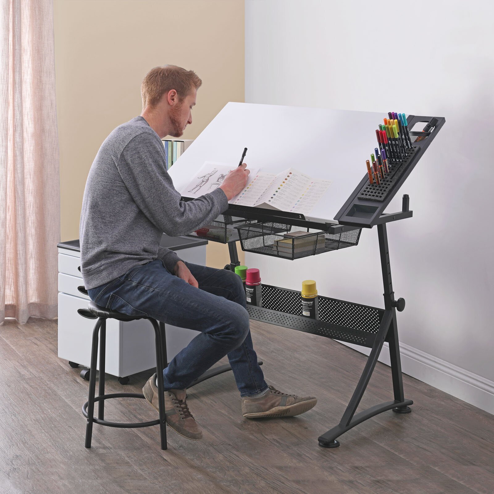 Multi Storage Drafting Table