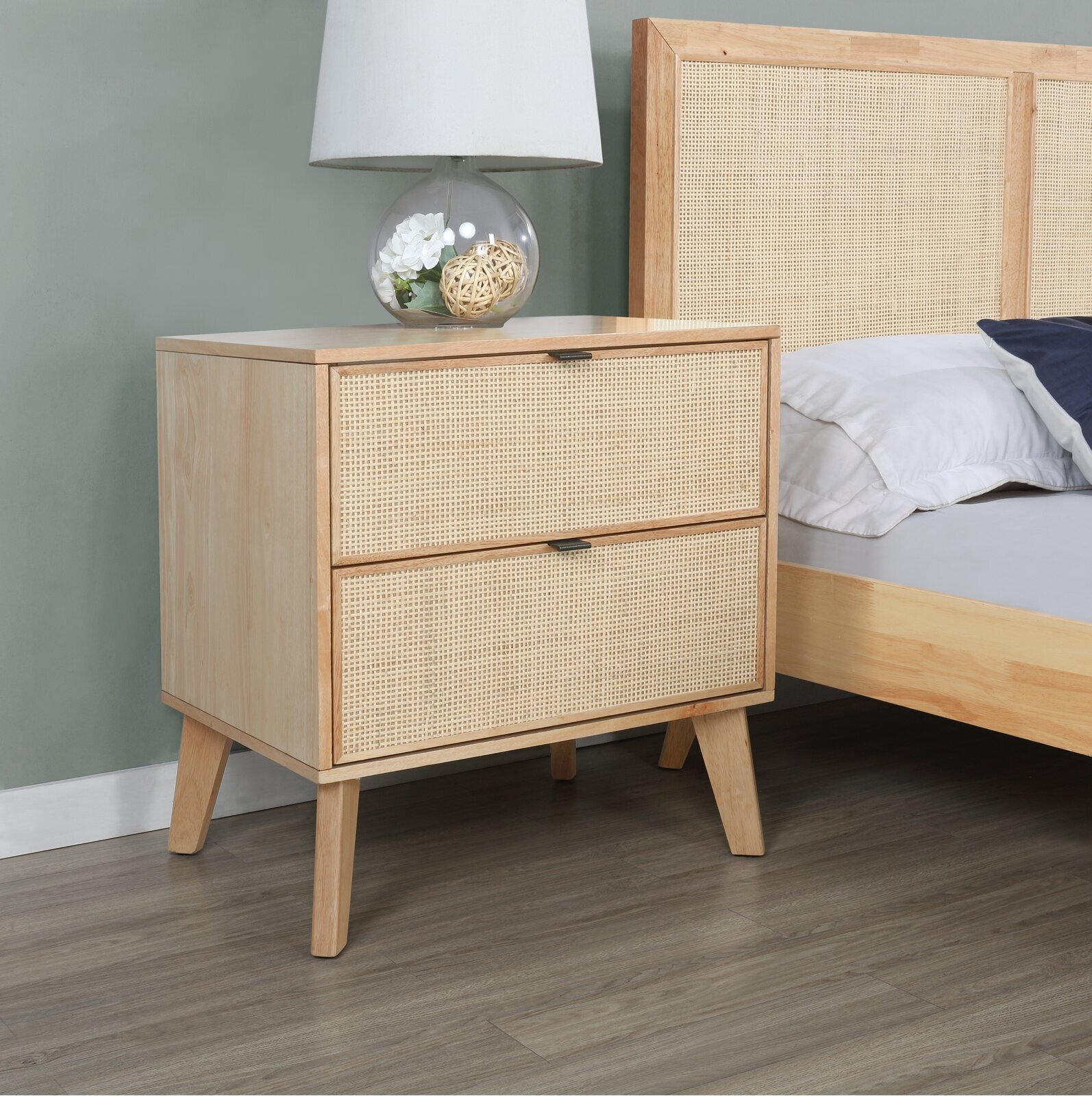 Natural Brown Tropical Nightstand 