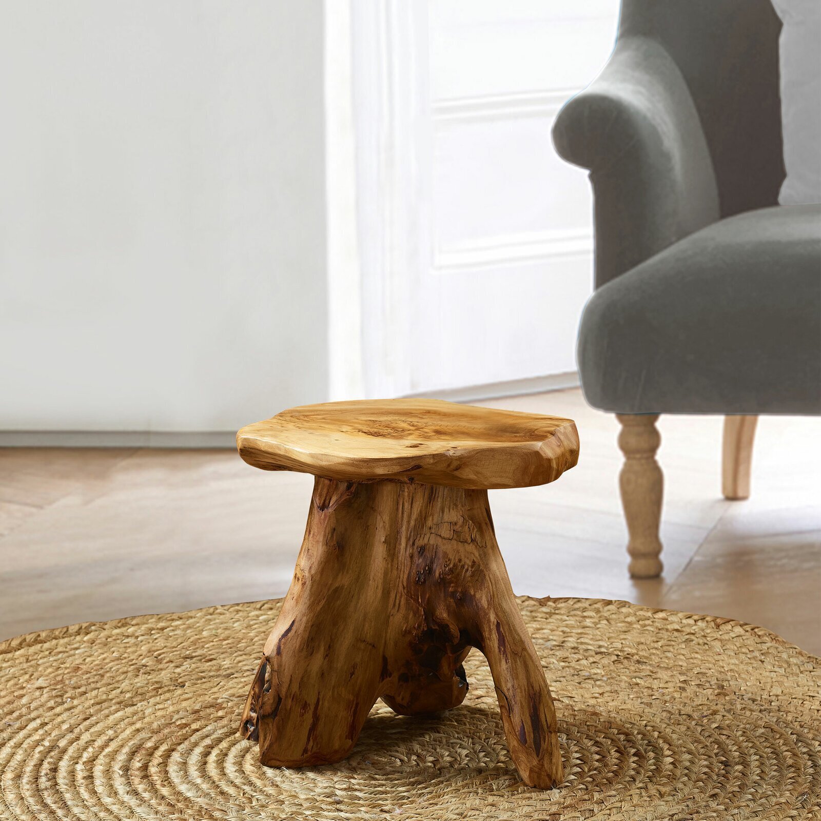 Natural Small Wooden Stool