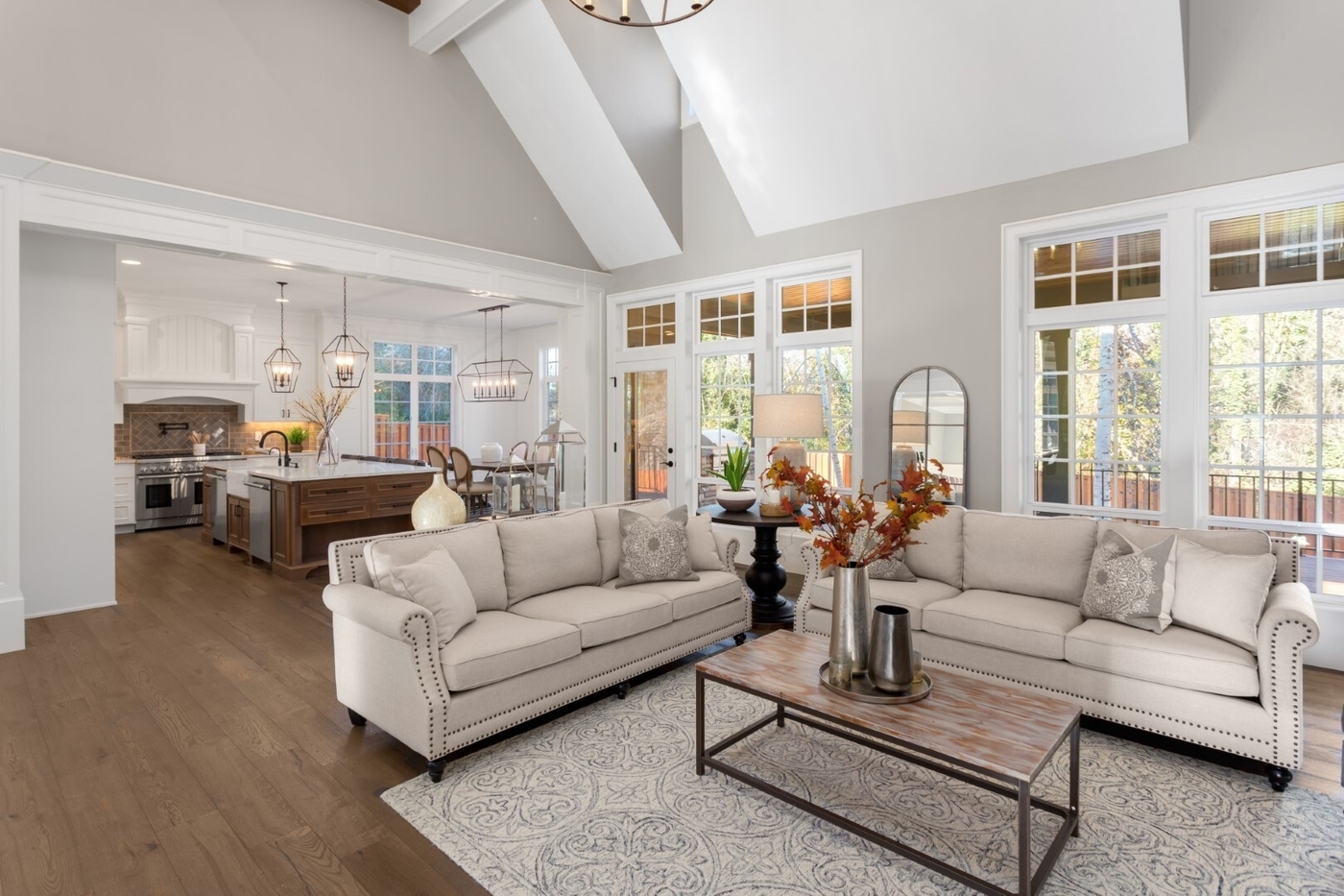 Open concept floor plan