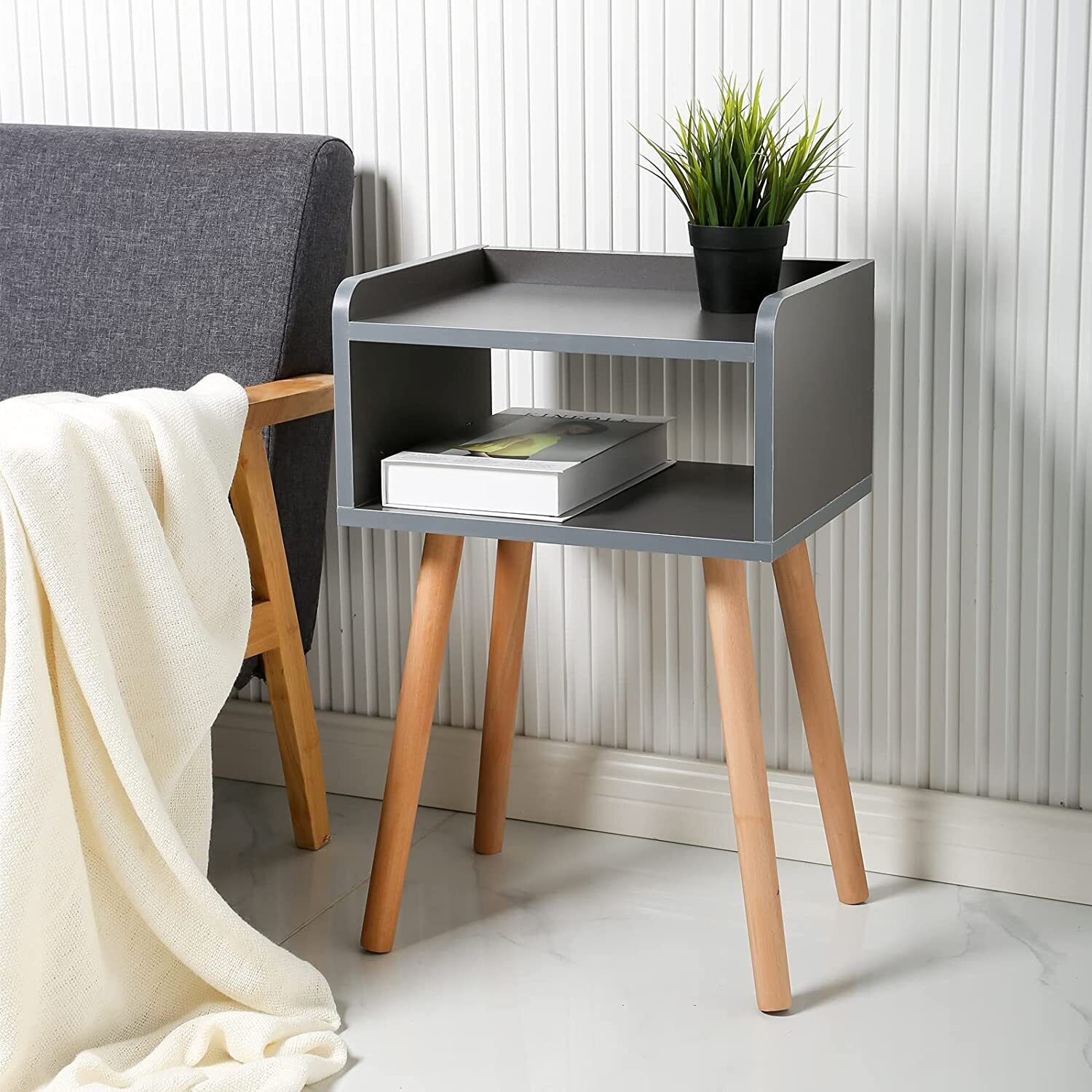 Open Shelf Nightstand 