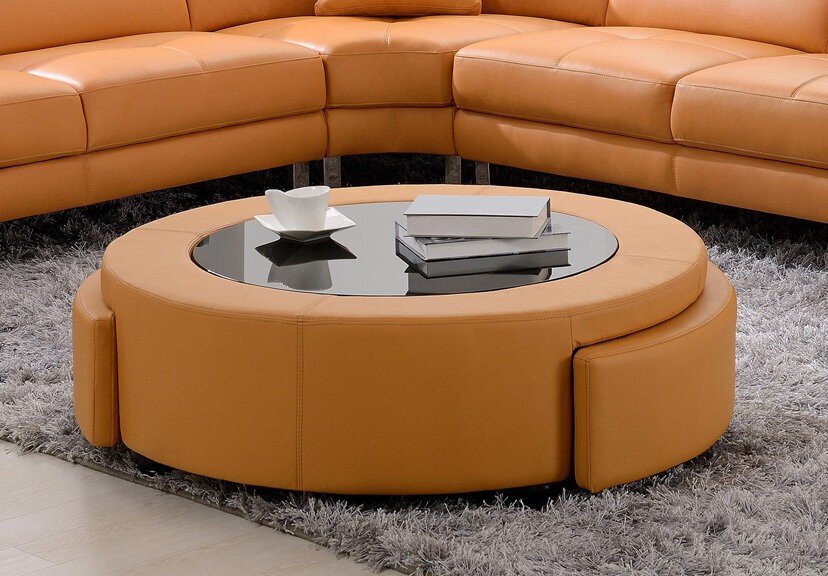 Orange Coffee Table w/ Storage