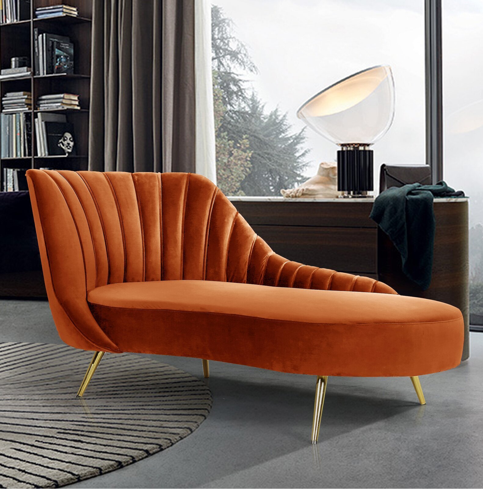 Ornate chaise lounge with creative lines