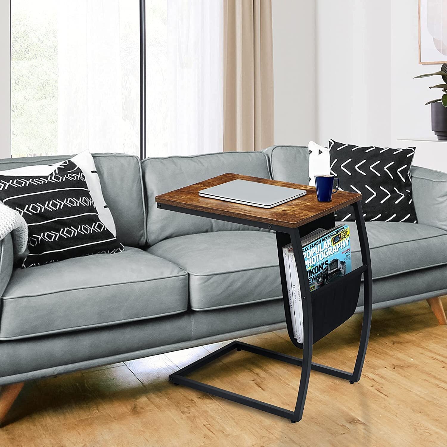 Over Recliner Table with Magazine Holder