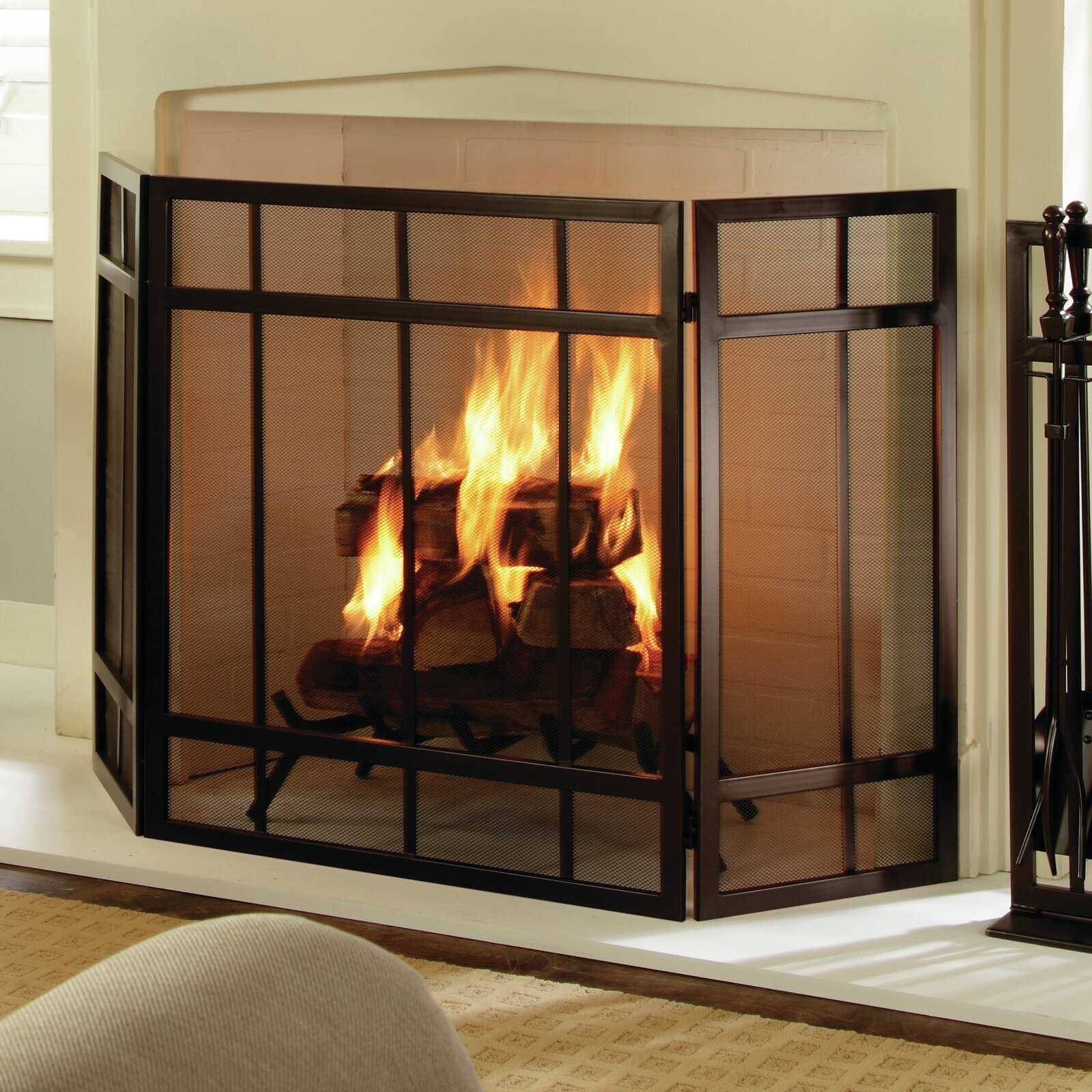 Paneled Fireplace Cover Decorative 