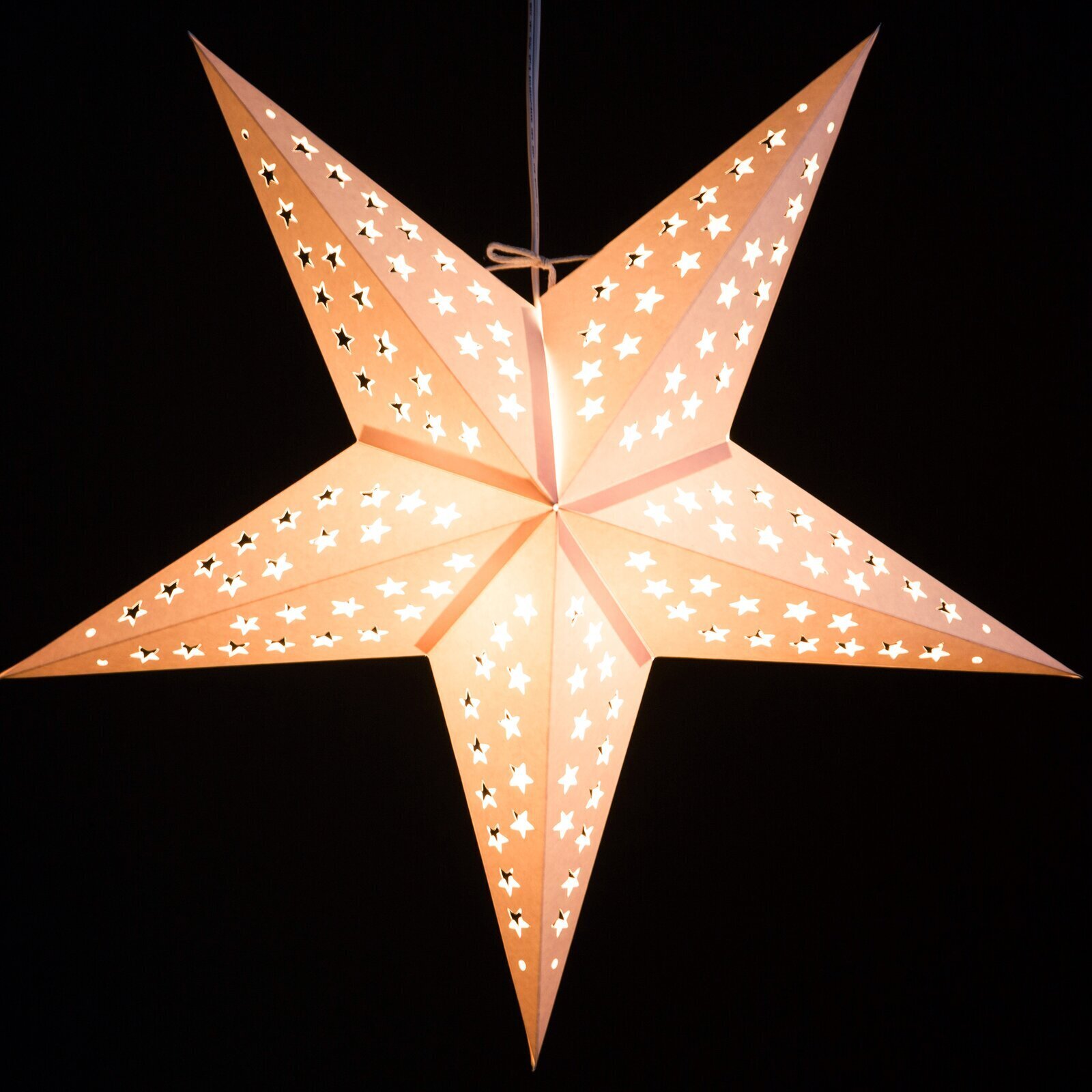 Paper Lantern Star Shaped Light Fixture