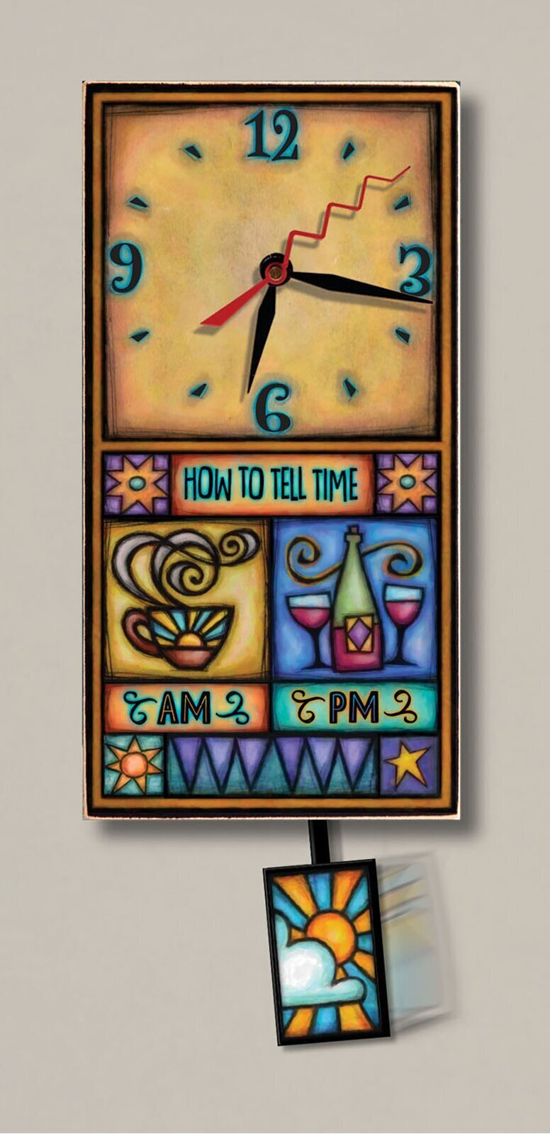 Pendulum Style Southwest Wall Clock