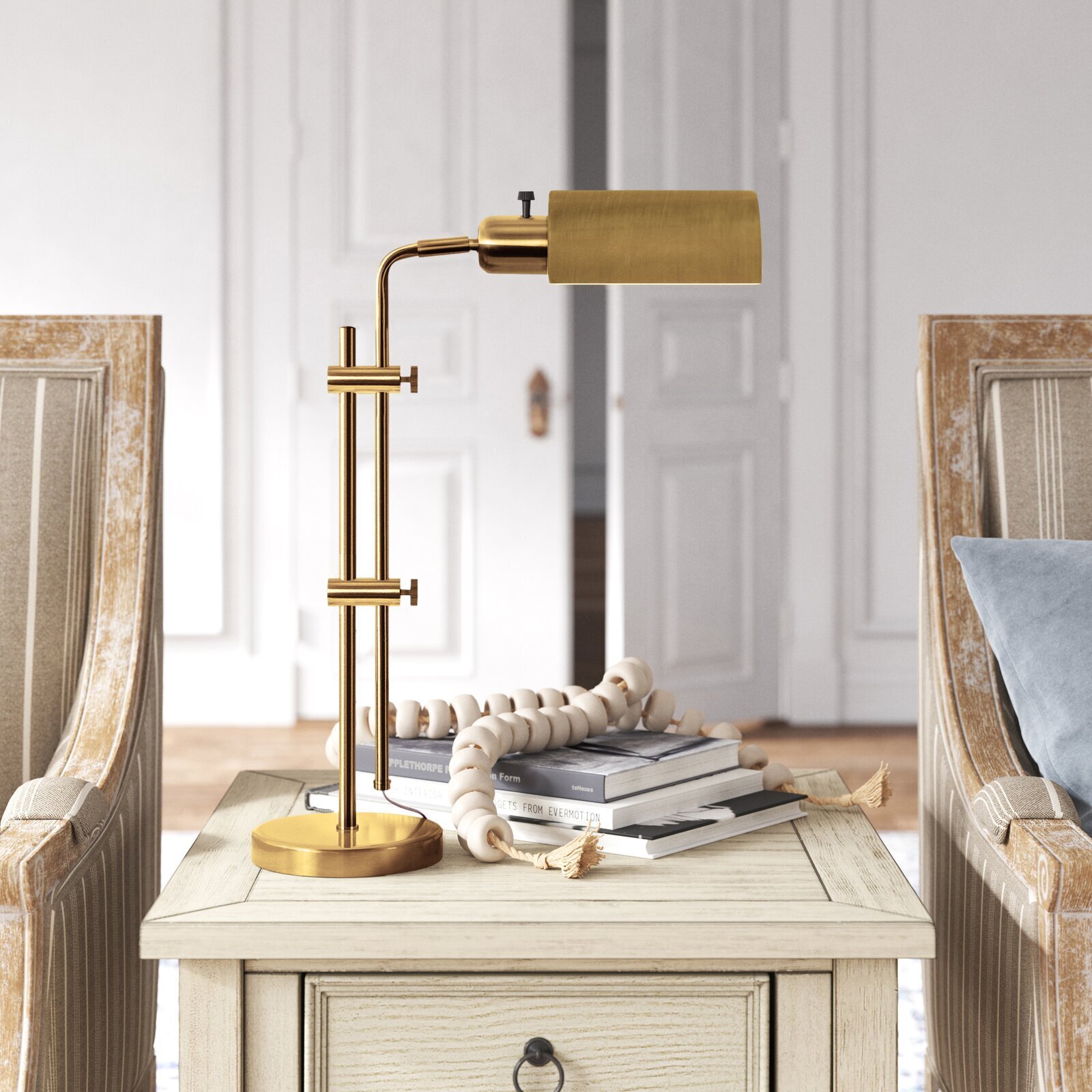 Piano style brass pharmacy lamp