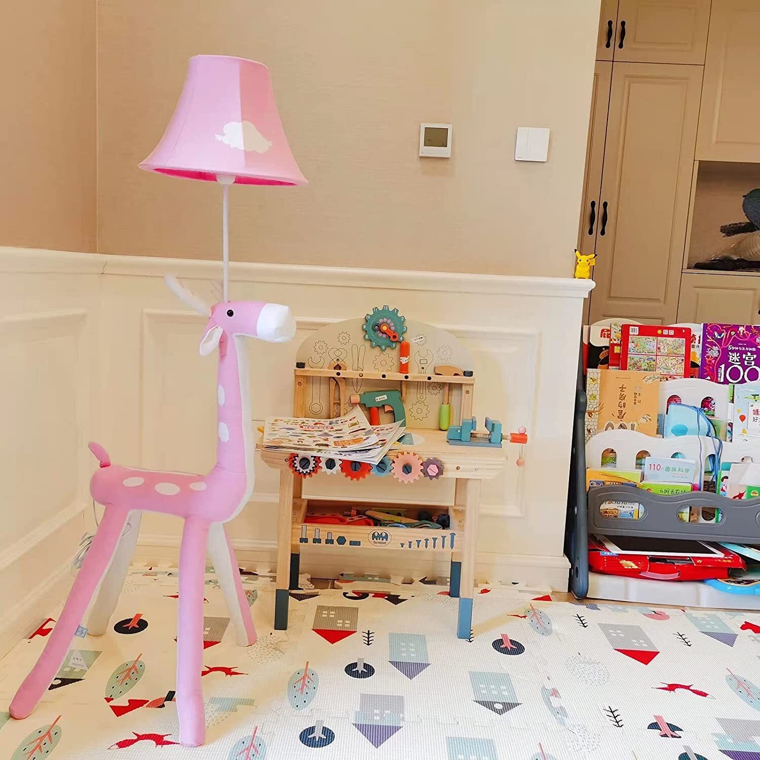 Pink Moose Floor Lamp 